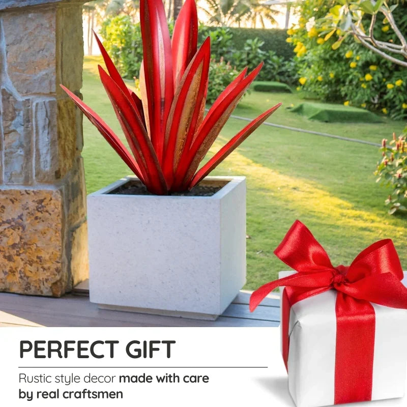 Rustic Steel Agave Plant Sculpture for Effortless Elegance