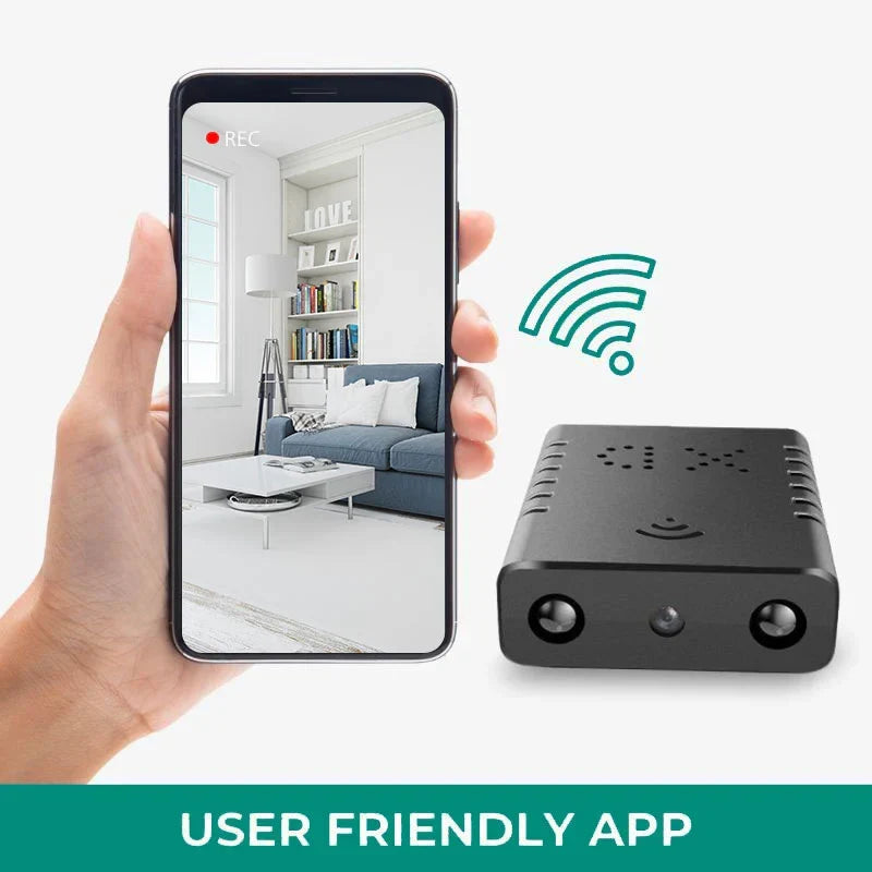 Compact WiFi Surveillance Camera – Micro HD Video, Audio, Night Vision