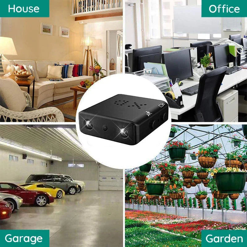 Compact WiFi Surveillance Camera – Micro HD Video, Audio, Night Vision