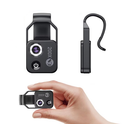 200X Zoom Smartphone Microscope with Clip-On Feature for Clear Details