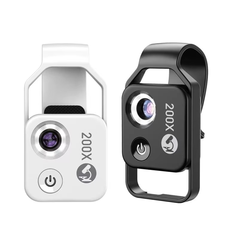 200X Zoom Smartphone Microscope with Clip-On Feature for Clear Details