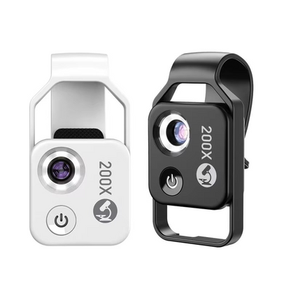 200X Zoom Smartphone Microscope with Clip-On Feature for Clear Details