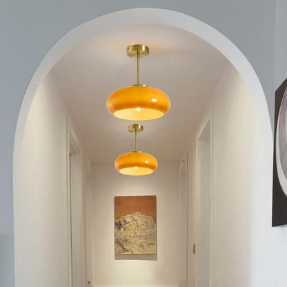 Round Ceiling Lamp with Mid-Century Design