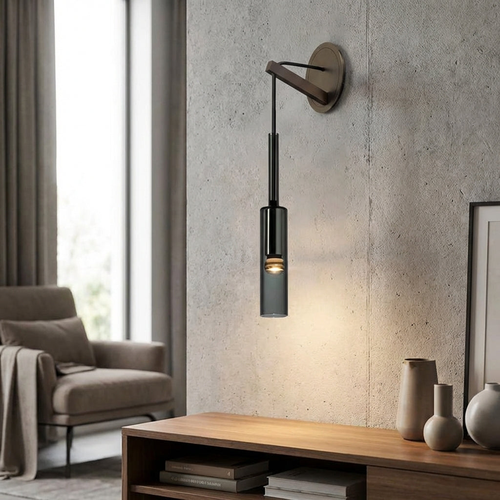 Contemporary Pendant Light with Smoke Glass Shade for a Cozy Atmosphere