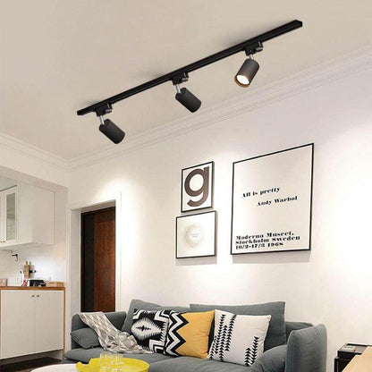 Modern LED Track Light Fixture in Black Finish