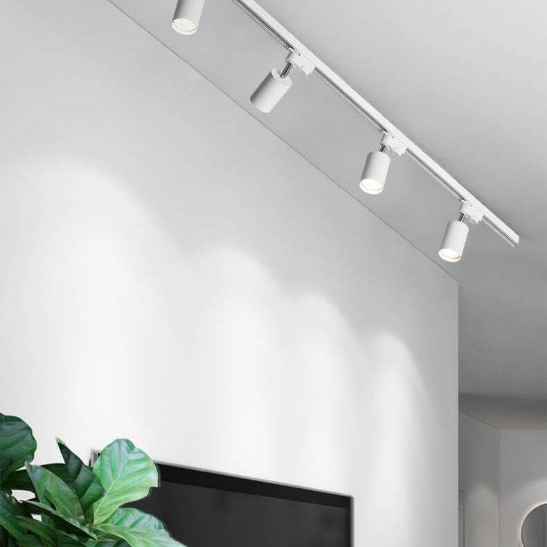 Modern LED Track Light Fixture in Black Finish