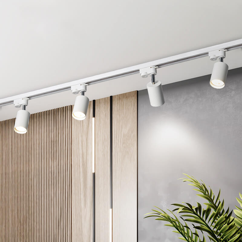 Modern LED Track Light Fixture in Black Finish