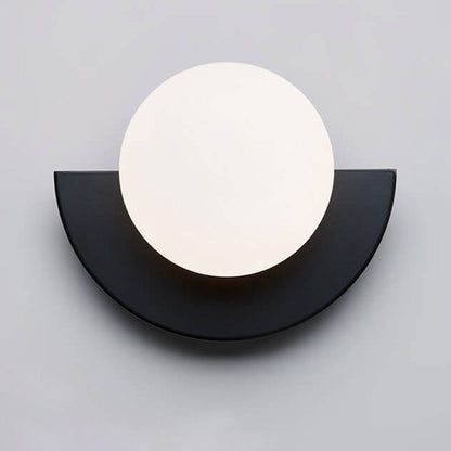 Modern Minimalist Wall Sconce with Colorful Glass Accent