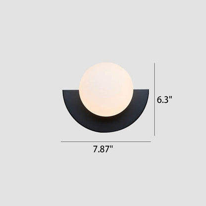 Modern Minimalist Wall Sconce with Colorful Glass Accent