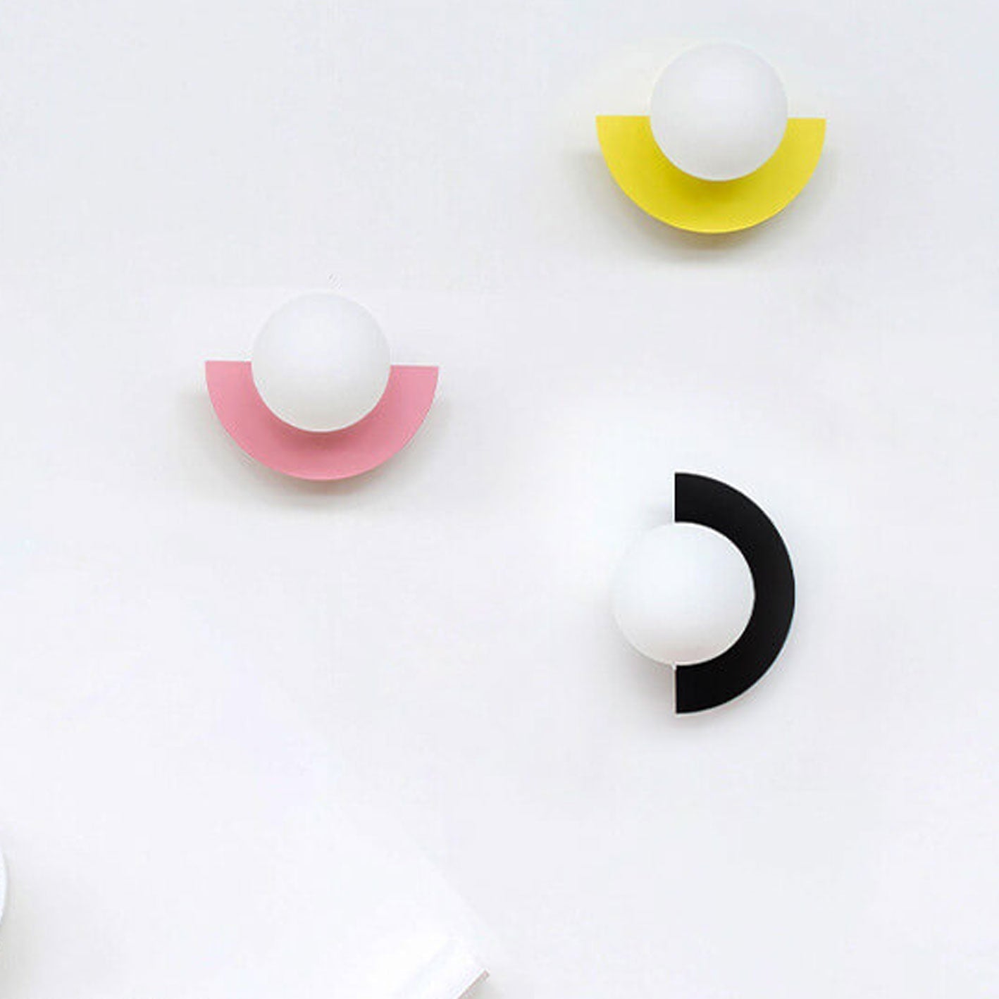 Modern Minimalist Wall Sconce with Colorful Glass Accent