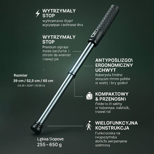 Adjustable Folding Cane with Secure Handle for Improved Stability