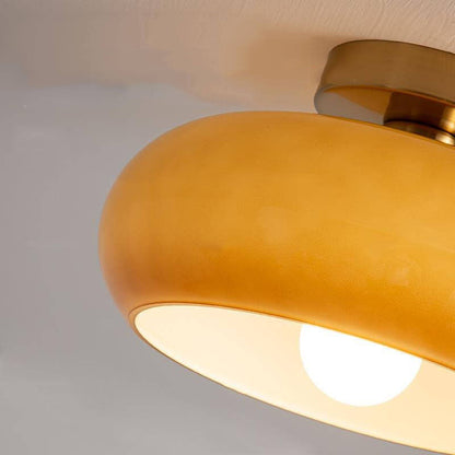 Round Ceiling Lamp in Art Deco Style