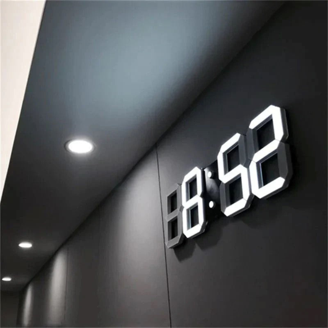 3D LED Wall Clock – Contemporary Design for Home Decoration