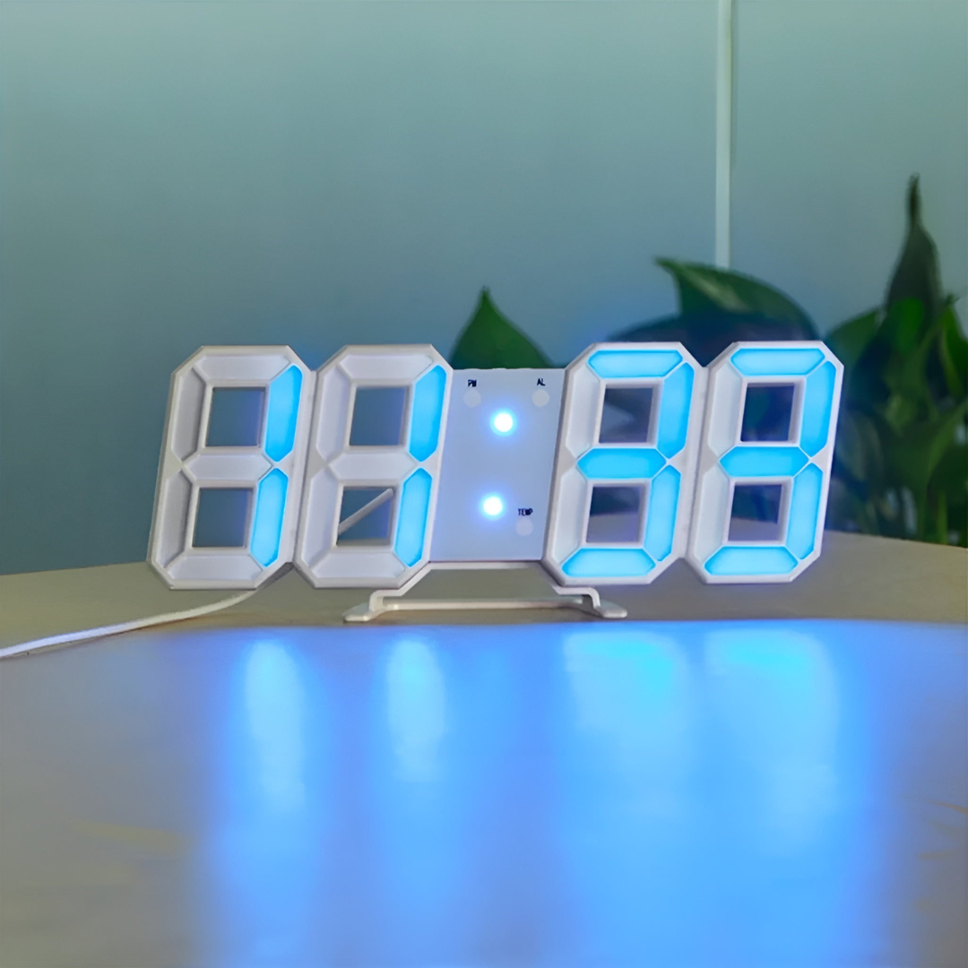 3D LED Wall Clock – Contemporary Design for Home Decoration