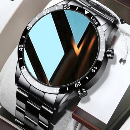 Stainless Steel Smartwatch with 4G Connectivity – Stylish Health Tracker