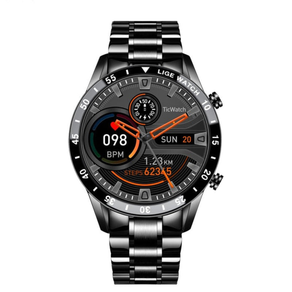 Stainless Steel Smartwatch with 4G Connectivity – Stylish Health Tracker