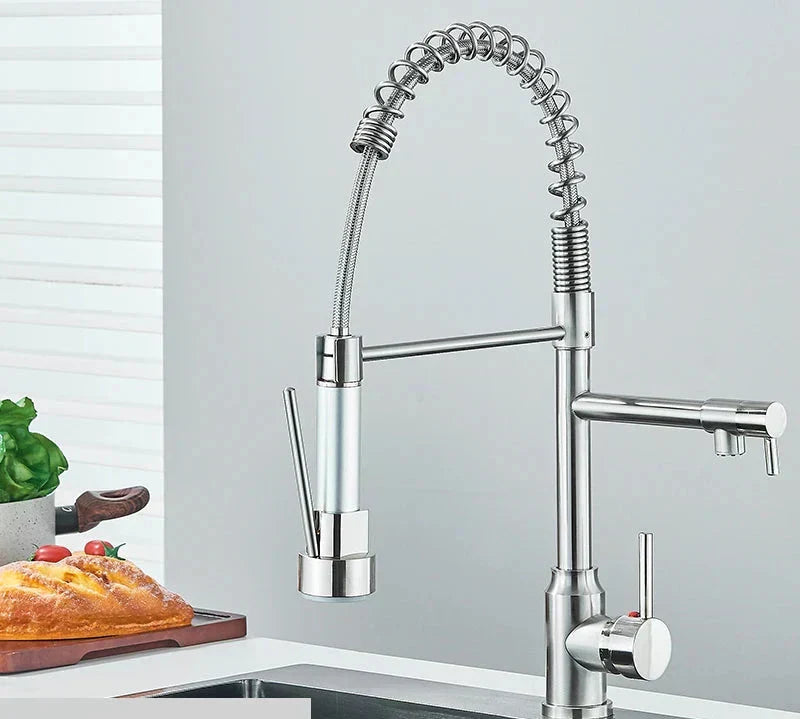 360° Swivel Kitchen Tap with Dual Spray Options – Flexible and Easy to Use