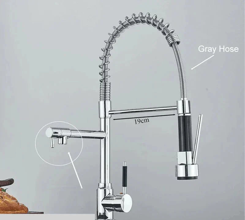 360° Swivel Kitchen Tap with Dual Spray Options – Flexible and Easy to Use