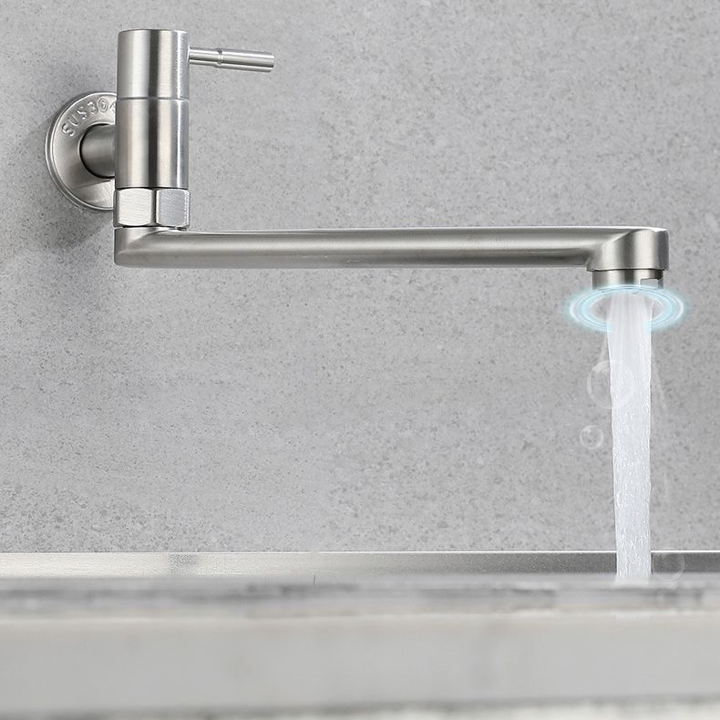 Stainless Steel Pot Filler Faucet with Swivel Spout – Wall Mount Design