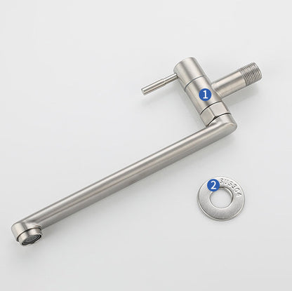 Stainless Steel Pot Filler Faucet with Swivel Spout – Wall Mount Design