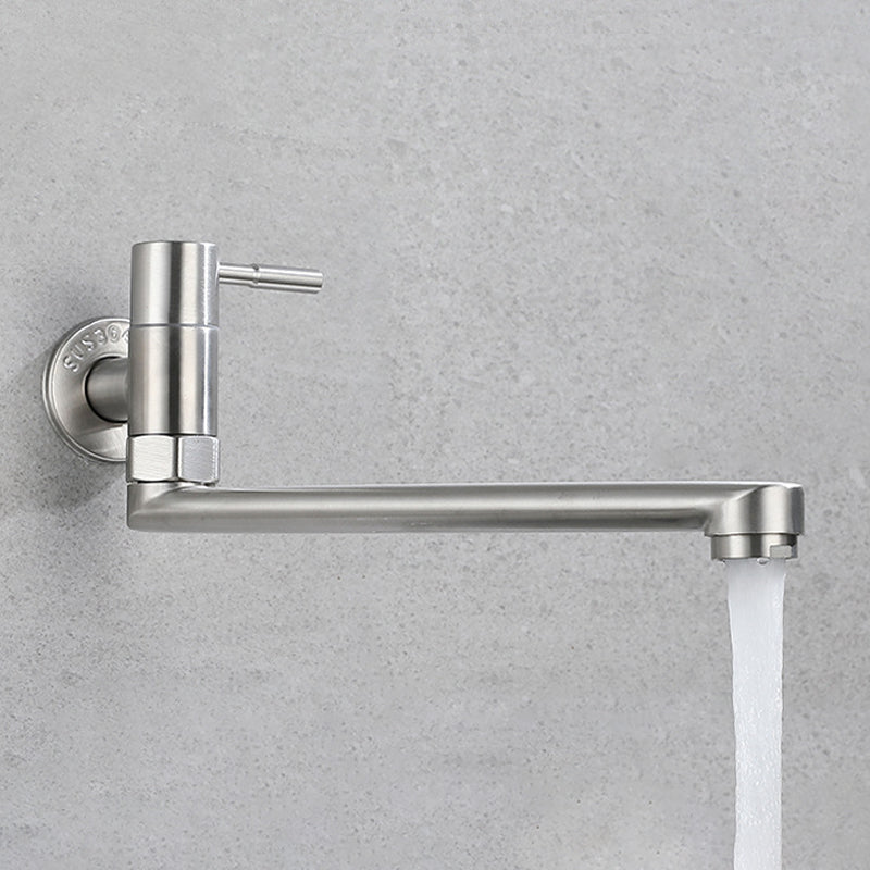 Stainless Steel Pot Filler Faucet with Swivel Spout – Wall Mount Design