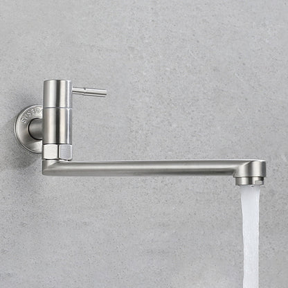 Stainless Steel Pot Filler Faucet with Swivel Spout – Wall Mount Design