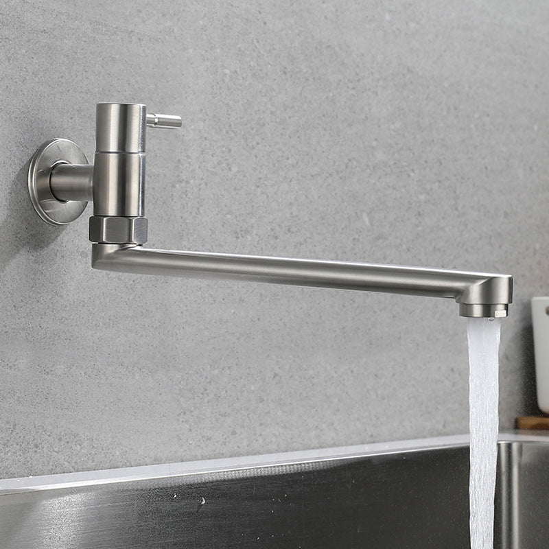 Stainless Steel Pot Filler Faucet with Swivel Spout – Wall Mount Design