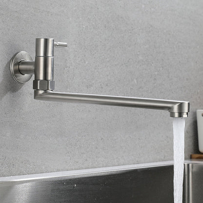 Stainless Steel Pot Filler Faucet with Swivel Spout – Wall Mount Design