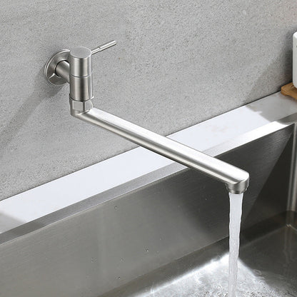 Stainless Steel Pot Filler Faucet with Swivel Spout – Wall Mount Design