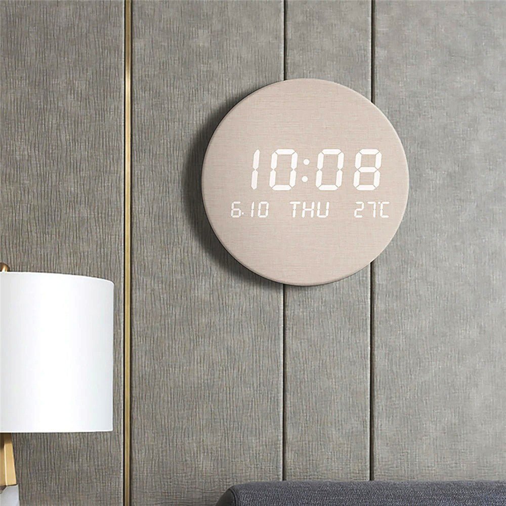 Sleek Rechargeable Wall Clock – Modern Minimalist Design for Home Decor
