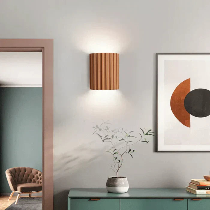 LED Wall Sconce Light in Unique Resin Design for Cozy Atmosphere