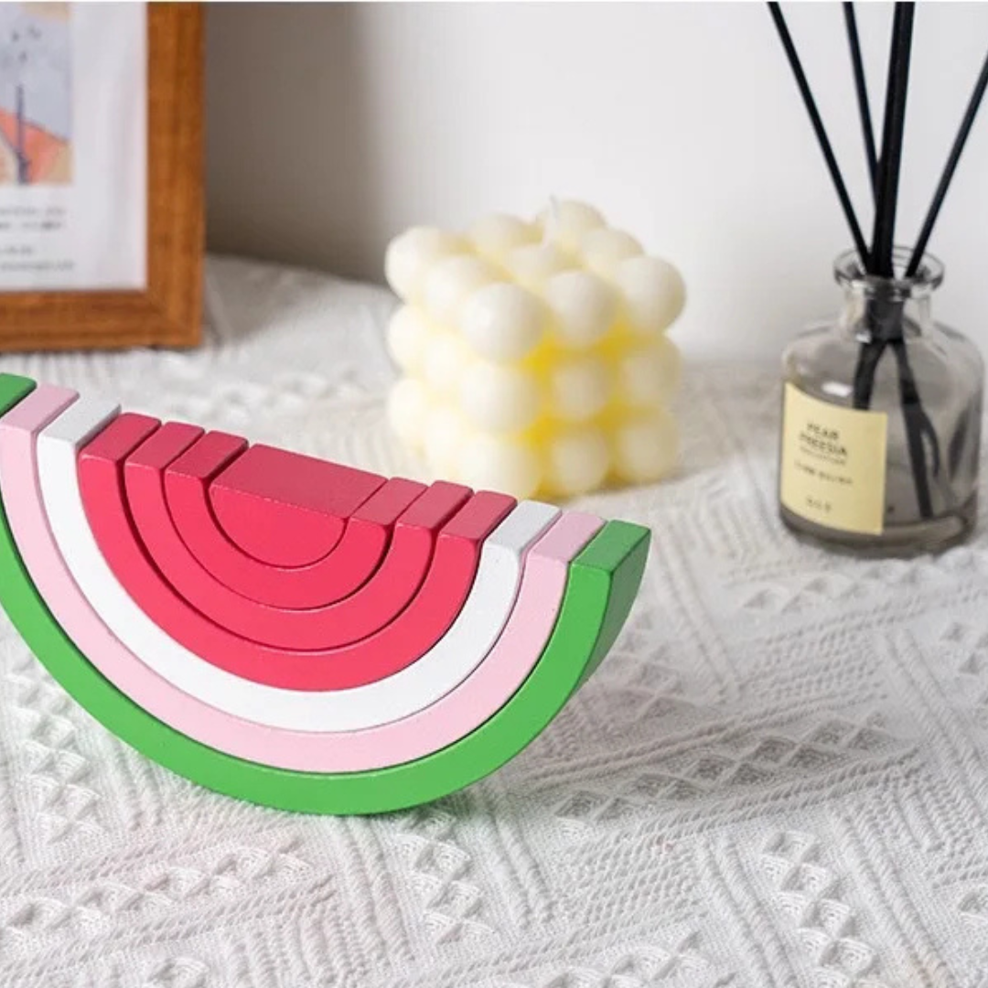Colorful Rainbow Stacking Toy for Montessori Learning