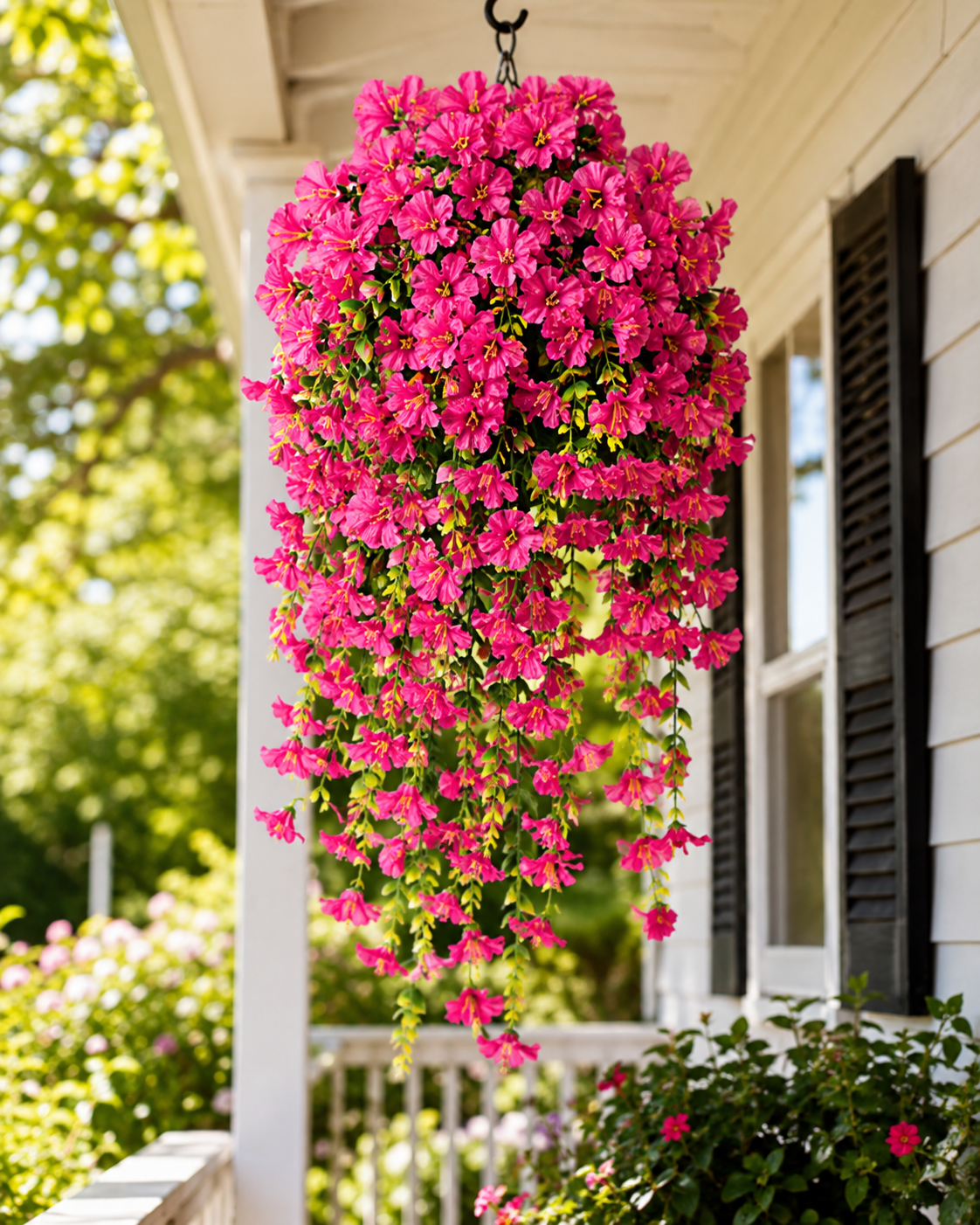 Artificial Morning Glory Vine Garland - 75cm UV Resistant Hanging Decor for Weddings, Patios, Balconies, and Fences