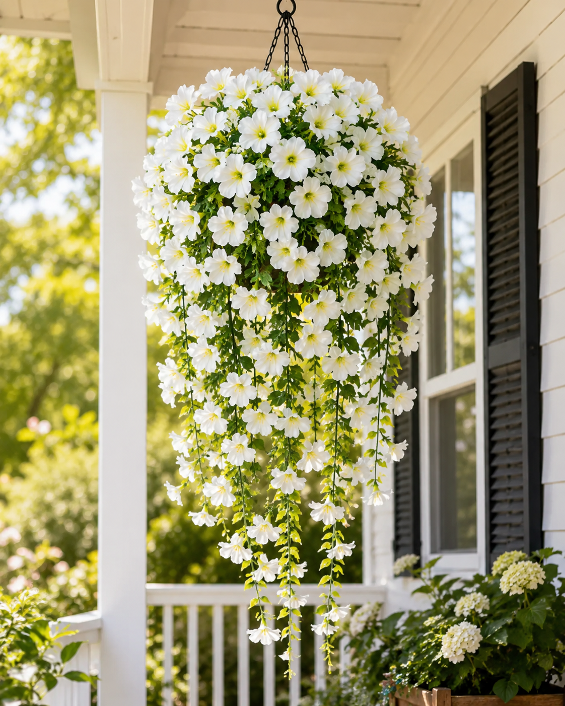 Artificial Morning Glory Vine Garland - 75cm UV Resistant Hanging Decor for Weddings, Patios, Balconies, and Fences