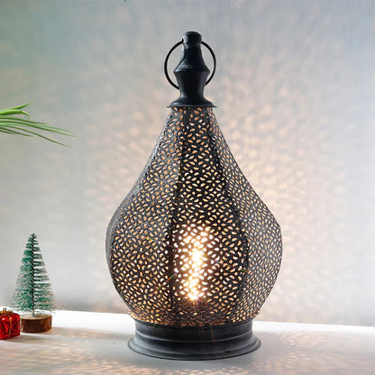 Intricately Patterned Moroccan Style Table Lamp for Cozy Room Illumination