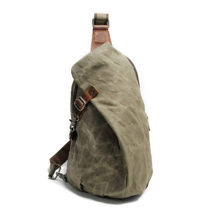 Versatile Water-Resistant Canvas Crossbody Bag with Anti-Theft Pocket