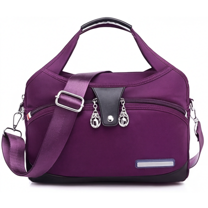 Water-Resistant Crossbody Bag with Adjustable Strap and Multiple Pockets