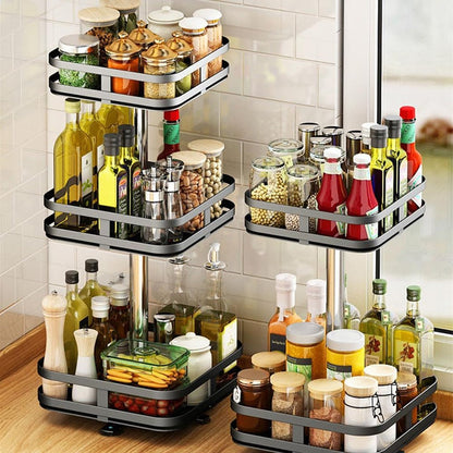 360° Rotating Storage Rack – Space-Saving Organizer for Easy Access
