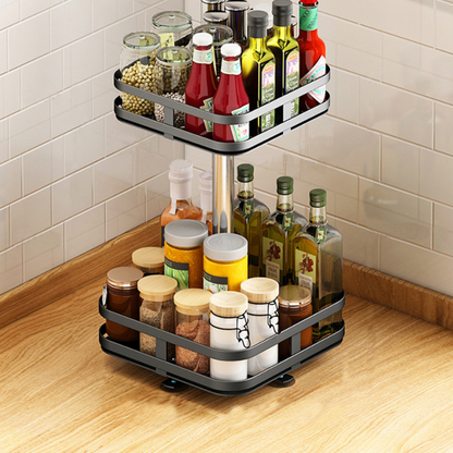 360° Rotating Storage Rack – Space-Saving Organizer for Easy Access
