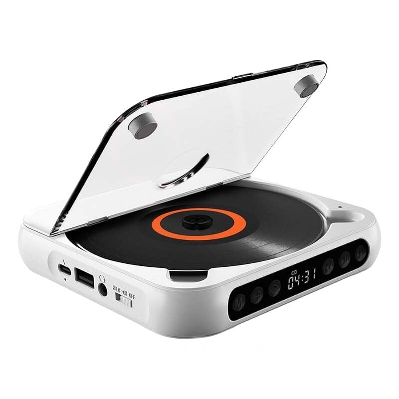 Portable Bluetooth CD Player with Extended Battery Life – Compact Design for Travel