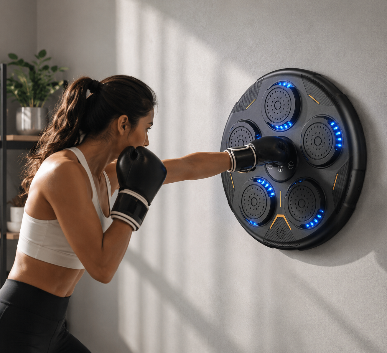 Bluetooth Punching Trainer with Adjustable Speed, Wall-Mounted Music Box