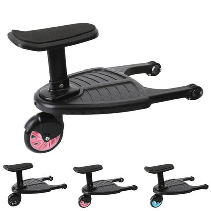 Child Ride-Along Board with 360° Swivel Wheels for Strollers