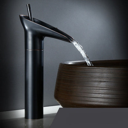 Antique Brass Bathroom Faucet – Single Handle Basin Mixer Tap in Black or Gold