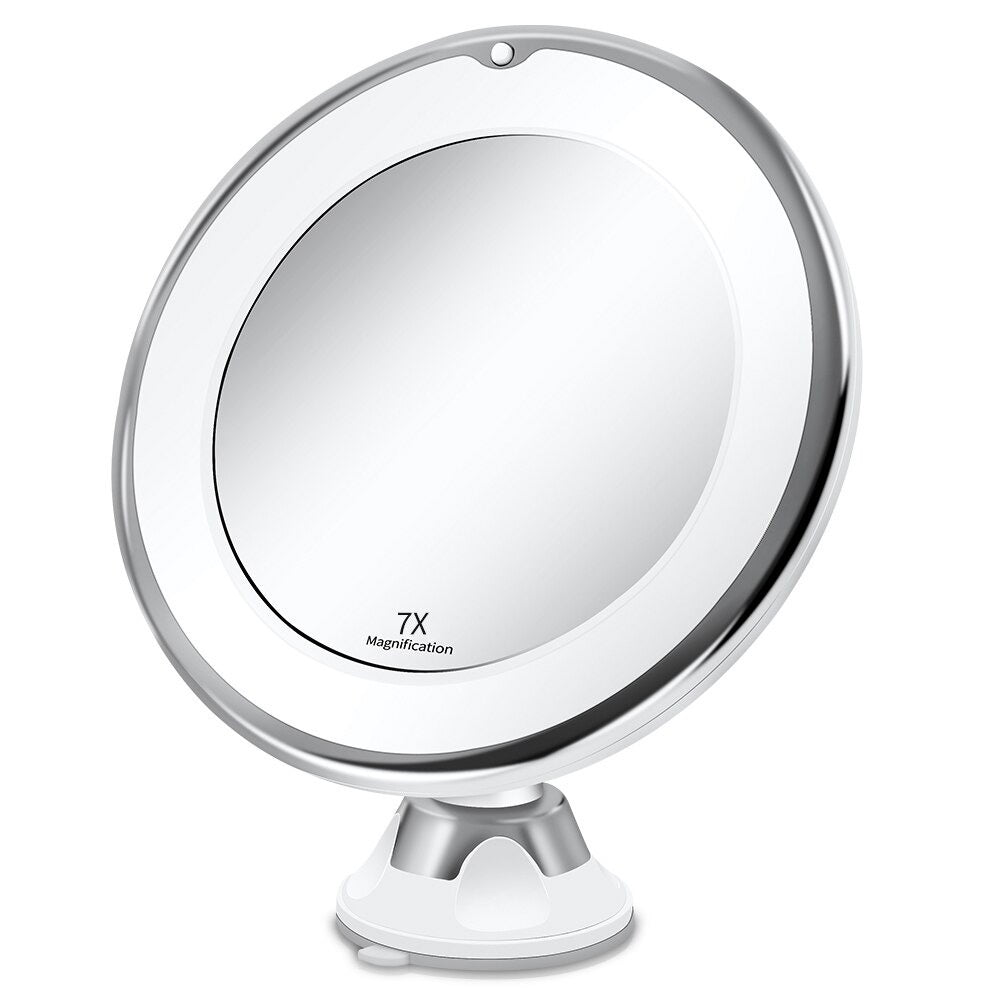 Illuminated Magnification Mirror with 360-Degree Rotation