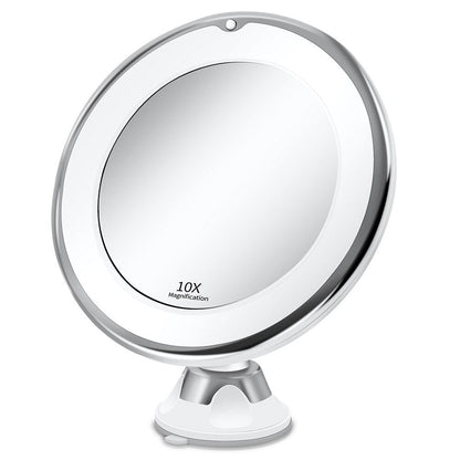 Illuminated Magnification Mirror with 360-Degree Rotation