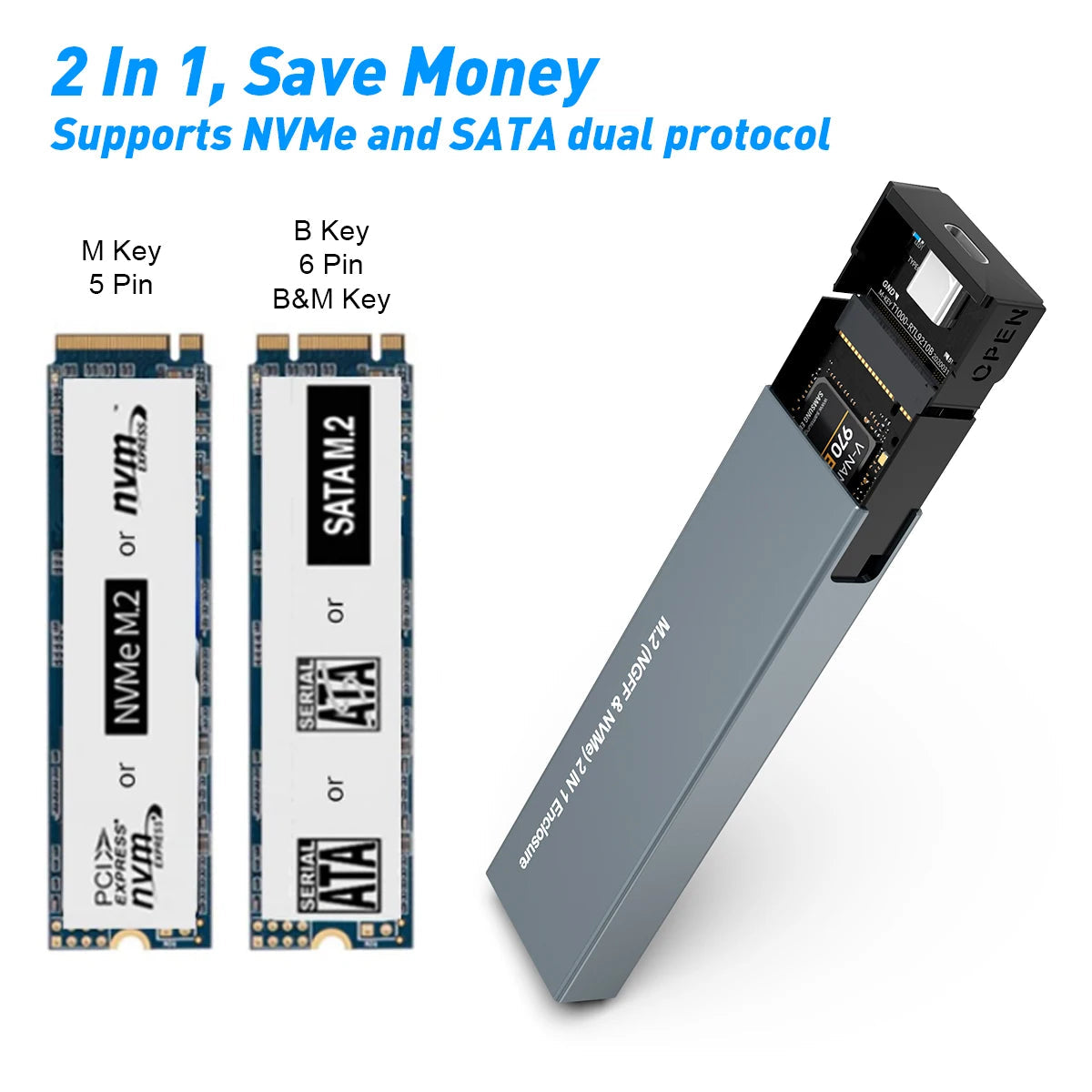 Portable Storage Solution with 10Gbps Transfer Speed – NVMe SSD Enclosure