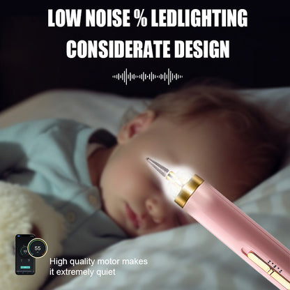 Electric Nail Polisher with Built-in Light – 5-in-1 Portable Manicure Tool