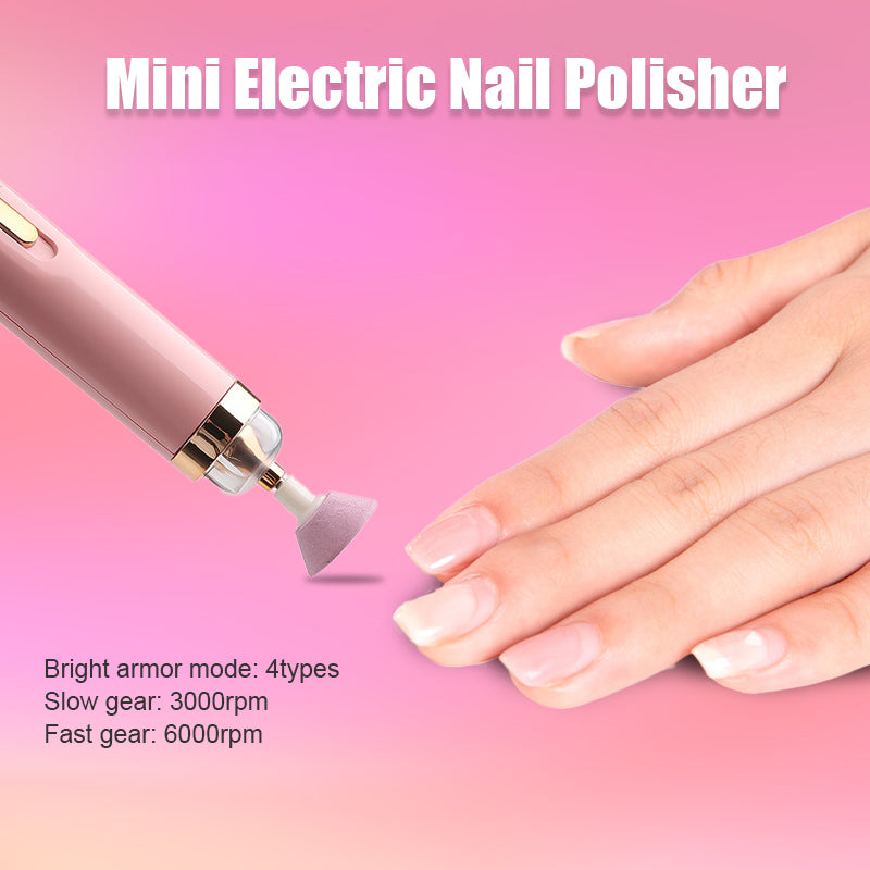 Electric Nail Polisher with Built-in Light – 5-in-1 Portable Manicure Tool