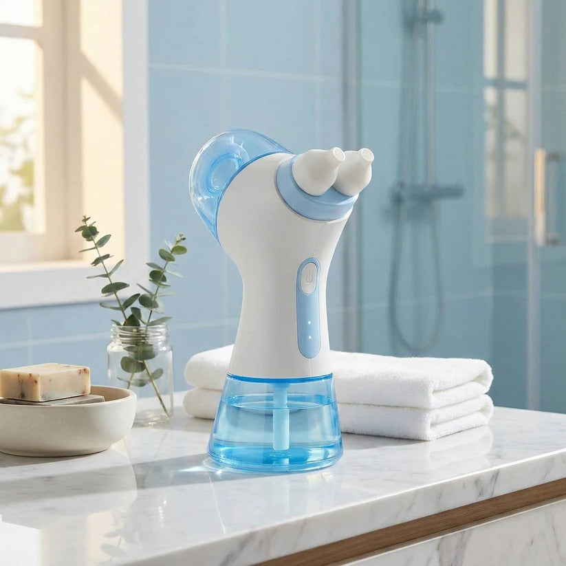 Rechargeable Nasal Rinse Device with Gentle Pulses for Congestion Relief