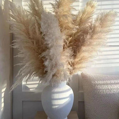 Boho Style Home Decor - 80 cm Pampas Grass Bouquet with Feathers